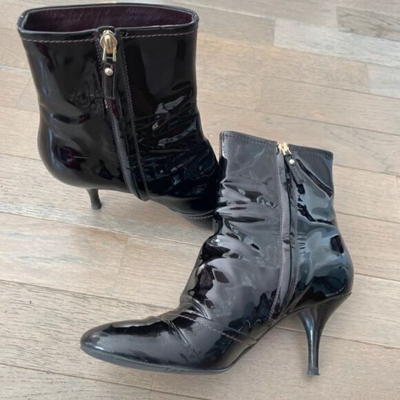 Louis Vuitton Patent Leather Ankle Boots black 37.5 - Picture 2 of 14
